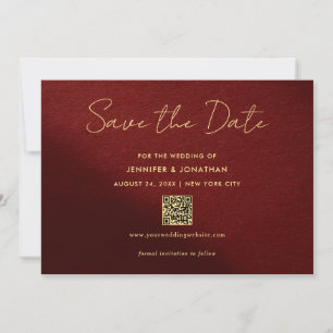 Save The Date Élégante Typographie Script Or Sauvegarder La Date