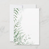 Save The Date Élégante verdure délicate fougères mariage (Dos)