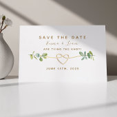 Save The Date Elégante verdure Eucalyptus Mariage