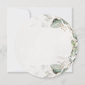 Save The Date Élégante verdure Rustique Eucalyptus Floral (Dos)
