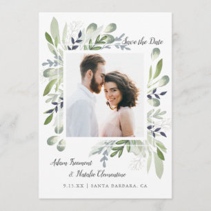 Save The Date Élégante verdure Sauvez la date