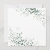 Save The Date Élégante Verdure Simple, Typographie contemporaine (Dos)