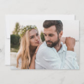 Save The Date Élégantes fleurs de script moderne Photo Mariage (Dos)