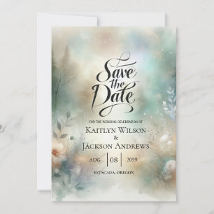 Save The Date Élégantes Florales dans un Mariage de Royaume Fore