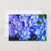 Save The Date Elégantes hydrangées florales violettes bleues (Dos)