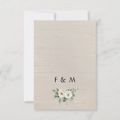 Save The Date Élégantes Roses Blanches Florales Bohème Rustique (Dos)