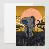 Save The Date Eléphant africain (Devant / Derrière)
