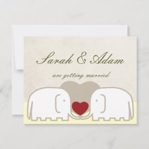 Save The Date éléphants rangent la date