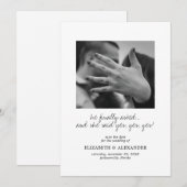 Save The Date Elle a dit oui Annonce de mariage moderne (Devant / Derrière)