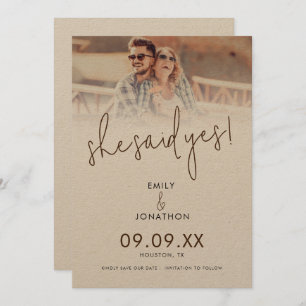 Save The Date Elle A Dit Oui Script Photo QR Code