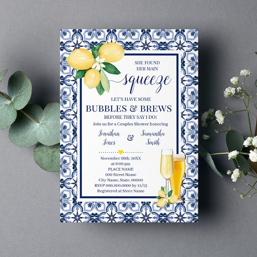 Save The Date Elle A Trouvé Son Principal Squeeze Bubbles & Brew