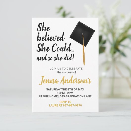 Save The Date Elle Croyait Qu'Elle Pourrait Obtenir Un Diplôme D (Debout devant)