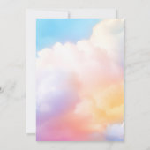 Save The Date Elle est sur un nuage Pastel Mariage et Baby Showe (Dos)