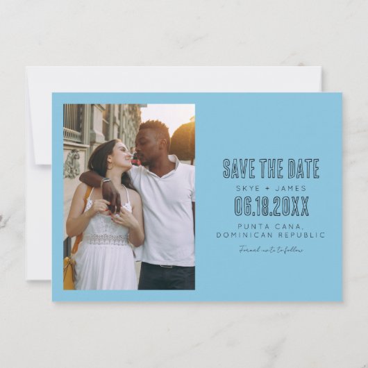 Save The Date Emballez Vos Sacs Destination Mariage Enregistrer  (Dos)