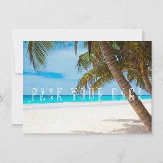 Save The Date Emballez Vos Sacs Destination Mariage Enregistrer  (Devant)