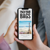 Save The Date Emballez vos sacs Destination Wedding