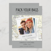 Save The Date Emballez vos sacs Italie Destination Mariage (Devant / Derrière)