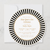 Save The Date Embrasse-moi à minuit | Horloge Nouvel An Invitati (Dos)