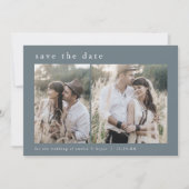 Save The Date EMELIA 2 Photo Simple Boho Nuit Sombre Mariage Ble (Devant)