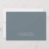 Save The Date EMELIA Photo Minimal Dusty Blue Rustic Mariage (Dos)