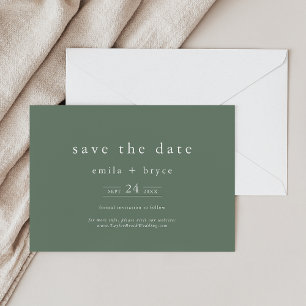 Save The Date EMELIA Woodland Nature Sage Green Forest Mariage