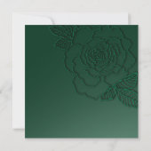 Save The Date Emerald À feuillage persistant Silver Mariage élég (Dos)