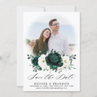 Emerald Green Eucalyptus Blanc Floral Mariage