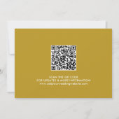 Save The Date Emerald Green & Gold Calligraphy Scan QR Code (Dos)
