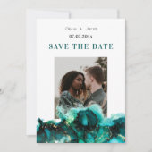 Save The Date Emerald Green Jewel Tone Wedding Enregistrer la da (Devant)