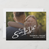 Save The Date Emerald Green Modern Elegant PHOTO QR Code (Devant)
