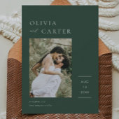 Save The Date Emerald Green Photo Mariage Modern Enregistrer la