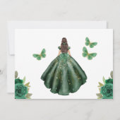 Save The Date Emerald Green Princess Quinceañera Enregistrer la  (Dos)