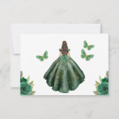 Save The Date Emerald Green Princess Quinceañera Enregistrer la  (Dos)