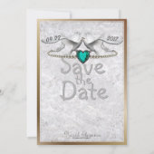 Save The Date Emerald Heart Enregistrer la date (Dos)