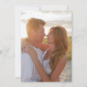 Save The Date Emerald Simple Mariage Script Photo moderne Enregi (Dos)