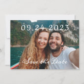 Save The Date Émeraude moderne vert et photo QR Code Mariage (Devant)