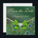 Save The Date Émeraude vert Peacock Enregistrer la date<br><div class="desc"></div>