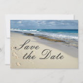Save The Date Empreintes dans le sable "enregistrer la date" (Devant)