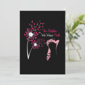 Save The Date En Octobre Nous Portons Chat Rose Halloween Guerri (Debout devant)