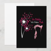 Save The Date En Octobre Nous Portons Chat Rose Halloween Guerri (Devant / Derrière)