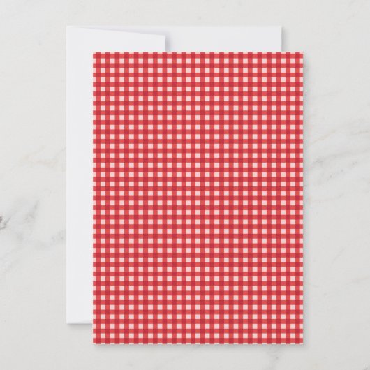 Save The Date En vichy rouge & Mint Mason Jar Enregistrer la dat (Dos)