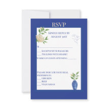 Enchanted Blue Garden RSVP Card