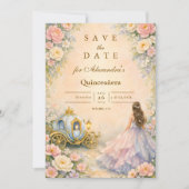Save The Date Enchanted Carriage Fairytale Quinceañera (Devant)
