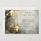 Save The Date Enchanted Forest Hanging Lanterns Wedding (Devant)
