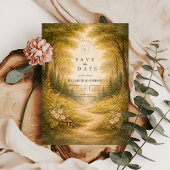 Save The Date Enchanted Forest Path Wedding