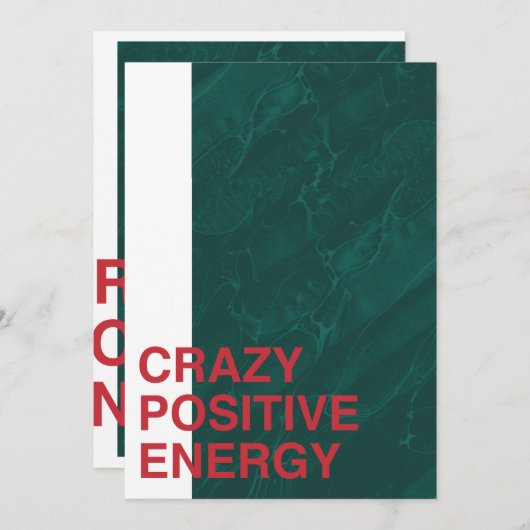 Save The Date Energie Positive Fou - Conception De Devis Moderne (Devant / Derrière)