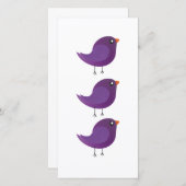 Save The Date Enfants mignonette birdy (Devant / Derrière)