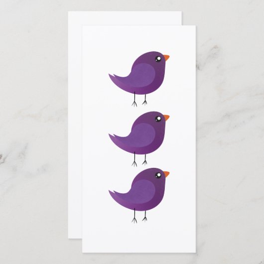 Save The Date Enfants mignonette birdy (Devant / Derrière)