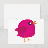 Save The Date Enfants oiseau mignon (Devant / Derrière)