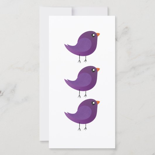 Save The Date Enfants oiseau mignon (Devant)